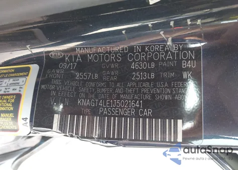 2018 Kia Optima Hybrid Premium z USA, uszkodzony, nr VIN KNAGT4LE1J5021641